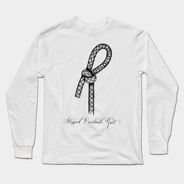 Slipped Overhand Knot Long Sleeve T-Shirt by illucalliart